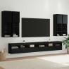 Ensemble de meuble TV mural 7 pcs Chêne noir Bois d'ingénierie 614718614718