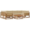 Ensemble de canapés d'extérieur 7 pcs Naturel et Beige 614722614722