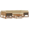 Ensemble de canapés d'extérieur 7 pcs Naturel et Beige 614723614723
