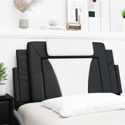 Coussin de tête de lit Viana noir et blanc 100 cm similicuir 614732614732