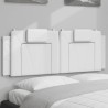Coussin de tête de lit Viana blanc 120 cm similicuir 614734614734