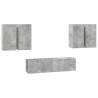 Ensemble de meuble TV 6 pcs Gris béton Bois d'ingénierie 614738614738