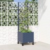 Bac de jardin avec treillis et roues Gris Bleu 40 x 40 x 146 cm 614745614745