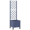 Bac de jardin avec treillis et roues Gris Bleu 40 x 40 x 146 cm 614745614745