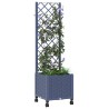 Bac de jardin avec treillis et roues Gris Bleu 40 x 40 x 146 cm 614745614745