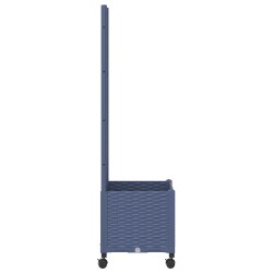 Bac de jardin avec treillis et roues Gris Bleu 40 x 40 x 146 cm 614745614745