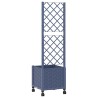 Bac de jardin avec treillis et roues Gris Bleu 40 x 40 x 146 cm 614745614745