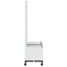 Bac de jardin avec treillis et roues Blanc 80 x 40 x 146 cm PP 614746614746