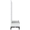 Bac de jardin avec treillis et roues Blanc 120 x 40 x 131,5 cm 614749614749