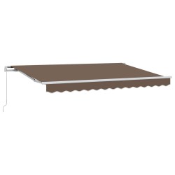 Auvent rétractable Taupe 400 × 300 cm Polyester et Aluminium 614751614751