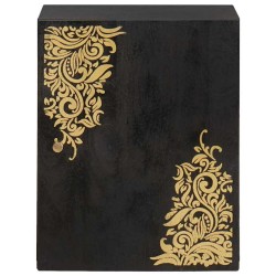 Meuble mural Noir 38 x 33 x 48 cm Bois de mangue massif 614755614755