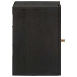 Meuble mural Noir 38 x 33 x 48 cm Bois de mangue massif 614755614755