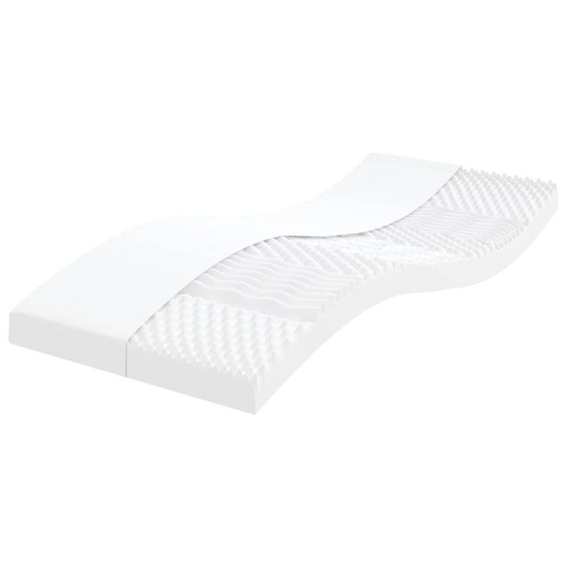 Matelas en mousse blanc 100x210 cm 7 zones dureté 20 ILD 614760614760