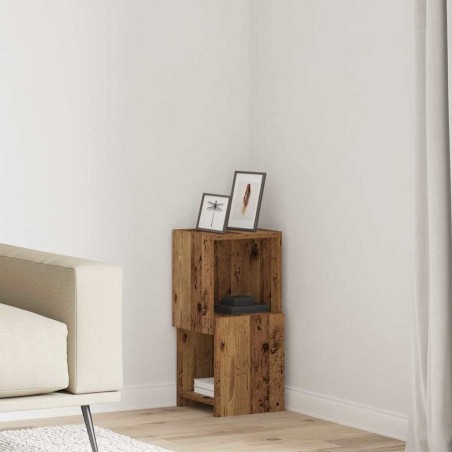 Meuble d'angle Bois ancien 25,5x25x55cm Bois d'ingénierie 614762614762