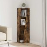 Meuble d'angle Chêne fumé 27,5x27x102cm Bois d'ingénierie 614764614764
