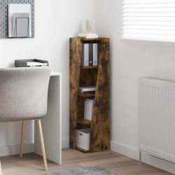Meuble d'angle Chêne fumé 27,5x27x102cm Bois d'ingénierie 614764614764