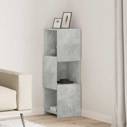 Meuble d'angle Gris béton 30,5x30x95cm Bois d'ingénierie 614765614765