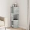 Meuble d'angle Gris béton 30,5x30x95cm Bois d'ingénierie 614765614765