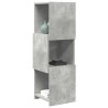 Meuble d'angle Gris béton 30,5x30x95cm Bois d'ingénierie 614765614765