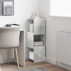 Meuble d'angle Gris béton 30,5x30x95cm Bois d'ingénierie 614765614765