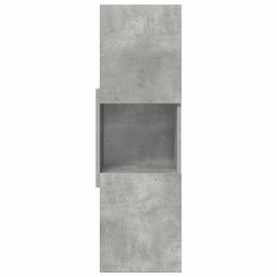Meuble d'angle Gris béton 30,5x30x95cm Bois d'ingénierie 614765614765