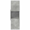 Meuble d'angle Gris béton 30,5x30x95cm Bois d'ingénierie 614765614765