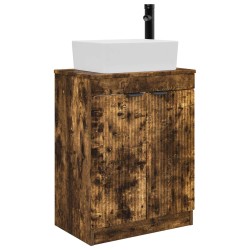 Meuble de salle de bain avec évier Chêne fumé 54 x 35 x 83 cm 614769614769