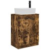 Meuble de salle de bain avec évier Chêne fumé 54 x 35 x 83 cm 614769614769