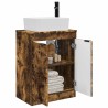 Meuble de salle de bain avec évier Chêne fumé 54 x 35 x 83 cm 614769614769