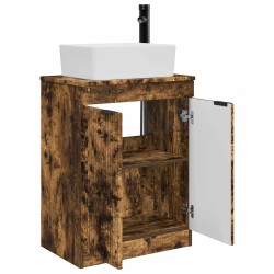 Meuble de salle de bain avec évier Chêne fumé 54 x 35 x 83 cm 614769614769