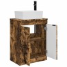 Meuble de salle de bain avec évier Chêne fumé 54 x 35 x 83 cm 614769614769