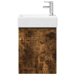 Meuble de salle de bain avec robinet Chêne fumé 614772614772