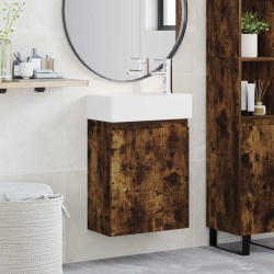 Meuble de salle de bain avec robinet Chêne fumé 614773614773
