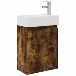 Meuble de salle de bain avec robinet Chêne fumé 614773614773