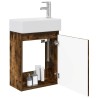 Meuble de salle de bain avec robinet Chêne fumé 614773614773