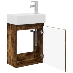 Meuble de salle de bain avec robinet Chêne fumé 614773614773