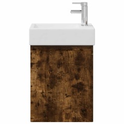Meuble de salle de bain avec robinet Chêne fumé 614773614773
