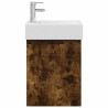 Meuble de salle de bain avec robinet Chêne fumé 614774614774