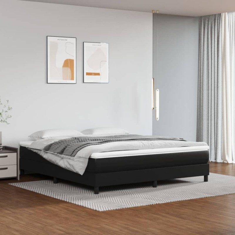 Matelas de lit à ressorts ensachés fermeté moyenne 152x203x20 cm similicuir 614776614776