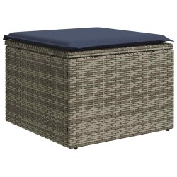 Ensemble de canapé de jardin 6 pcs avec coussins gris résine tressée 614778614778