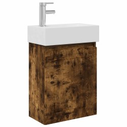 Meuble de salle de bain avec robinet Chêne fumé 614790614790