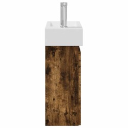 Meuble de salle de bain avec robinet Chêne fumé 614790614790