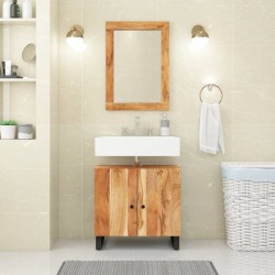 Meuble d'évier 62x33x58 cm bois d'acacia et d'ingénierie 614791614791