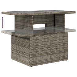 Ensemble de canapé de jardin 6 pcs avec coussins gris résine tressée 614802614802