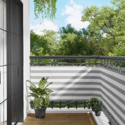 Écran de balcon Gris clair et blanc 75 x 800 cm 614803614803