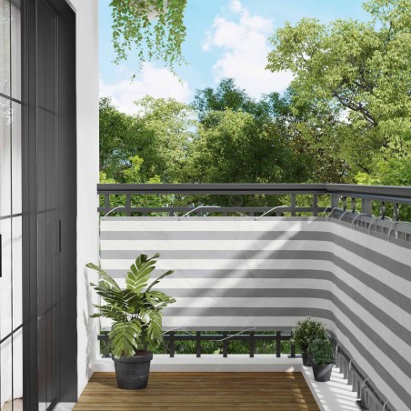 Écran de balcon Gris clair et blanc 75 x 800 cm 614803614803