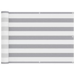 Écran de balcon Gris clair et blanc 75 x 800 cm 614803614803