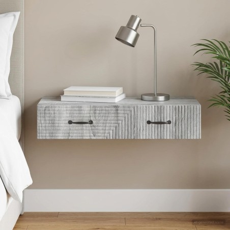 Table d'appoint murale Sonoma gris 87,5 x 34,5 x 17 cm 614806614806