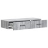 Table d'appoint murale Sonoma gris 87,5 x 34,5 x 17 cm 614806614806