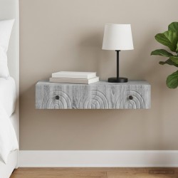 Table d'appoint murale Sonoma gris 87,5 x 34,5 x 17 cm 614808614808